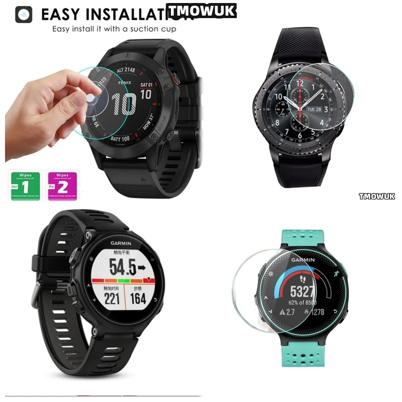 

For Garmin Forerunner 645 735 745 935 945 955 965 970 Fenix 7 7S 7X Pro Tempered Glass HD Anti - Scratch Screen Protectors With