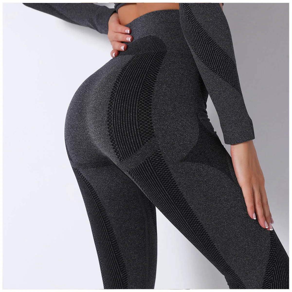 

Women High Waist Yoga Leggings Seamless Tummy Control Outfits Leisure Gym Wear Sports Workout Pants Hip-lifting Fitness Leggings