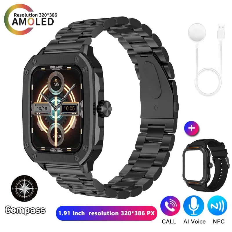 

Full Touch Screen Smart Watch Health Bluetooth Call Men Compass Waterproof Outdoor Intelligent Wearable Equipment Wrist Watch