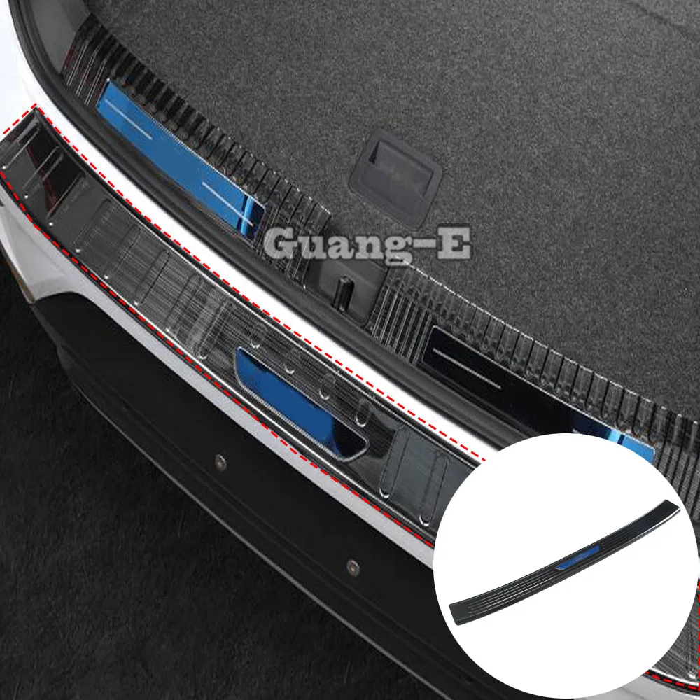 For Volkswagen VW T-ROC TROC 2017 2018 2019-2021 Car Stick Outside Rear Bumper Trim Stainless Steel Scuff Sill Trunk Plate Pedal