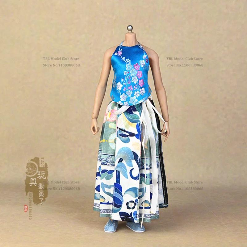 1/6 Scale Female Clothes Ancient Chinese Ming And Qing Dynasties Typical Style Horse-Face Skirt For 12-inch Action Figure Soldie