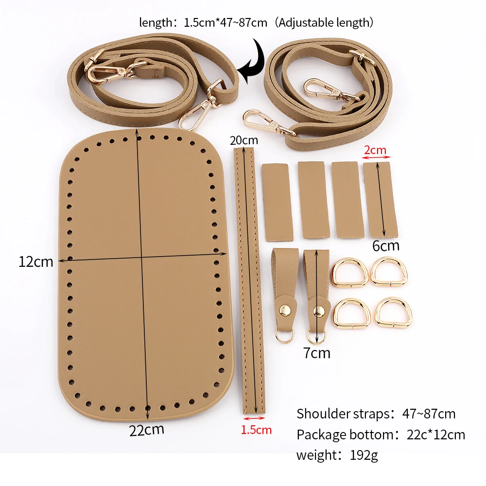 Handmade Bag Bottom High Quality Hardware for Crochet Bags DIY Bag Shoulder Straps for Knitting Bags Handbag Crossbody Bags