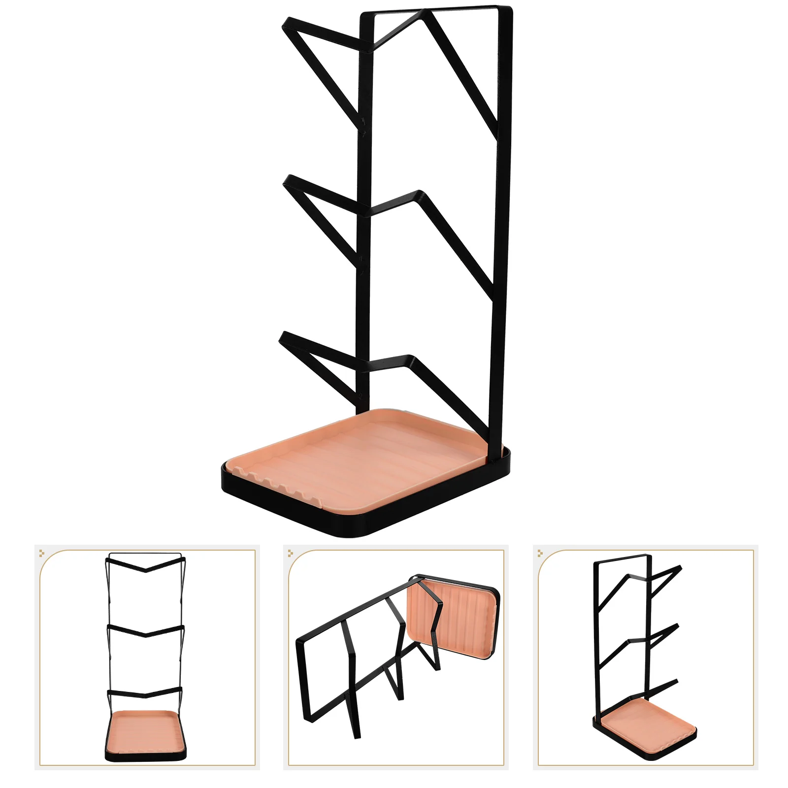 

1pc Pot Lid 3 Layers Kitchen Spoon Pot Lid Rack Holder Stand Spoon Stand Storage Organizer Pan Cover Multifunctional Shelf