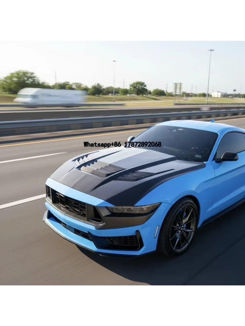 

Carbon Fiber Shelby Style Hood for Mustang 2024+ Real Carbon Fiber Hood Regular Style for Replacement.