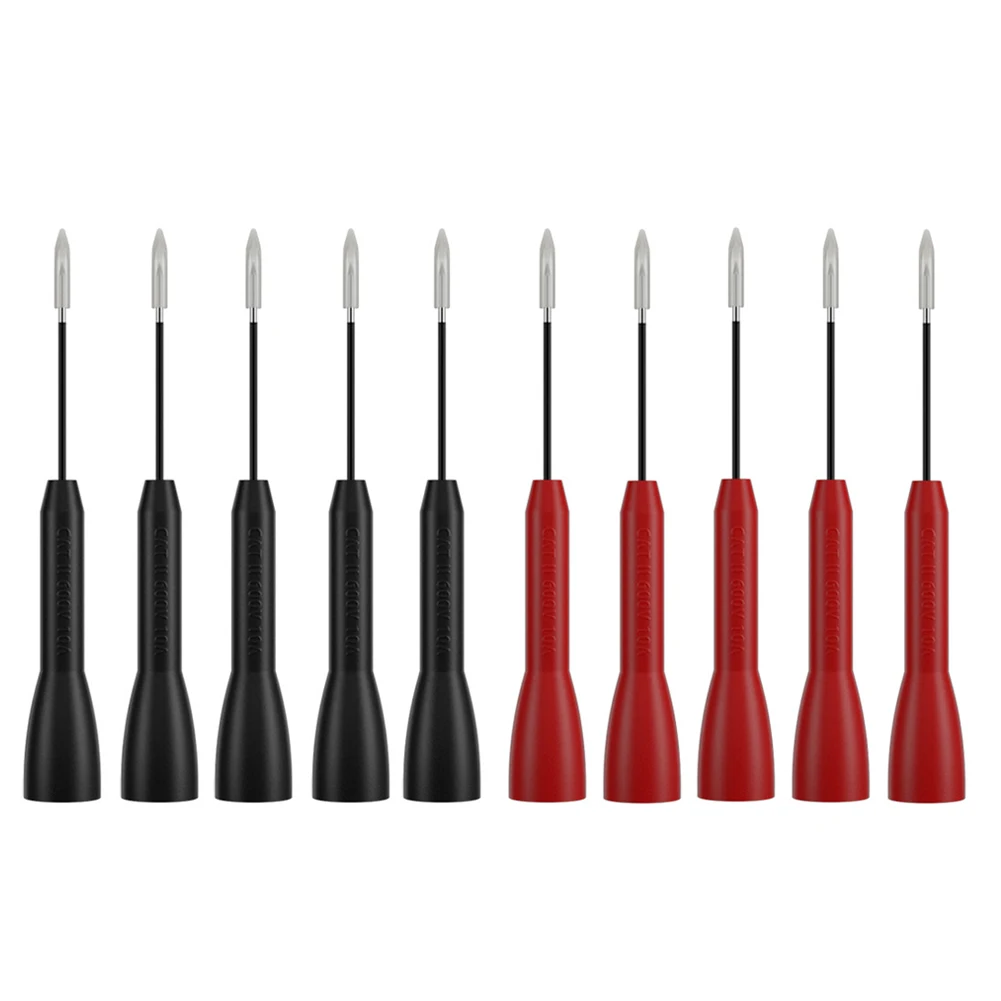 10 stücke 600 V 10A Multimeter Instrumentierung Test Sonde Pins Führt Ausrüstung Instrument Teil Isolierung Draht Piercing Nadelspitze
