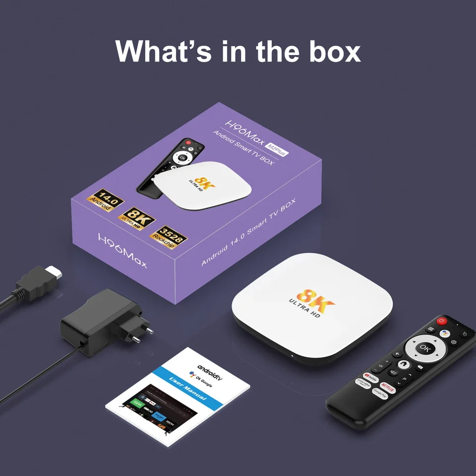 H96Max M2Plus 8K Android TV Box 4K HDR
