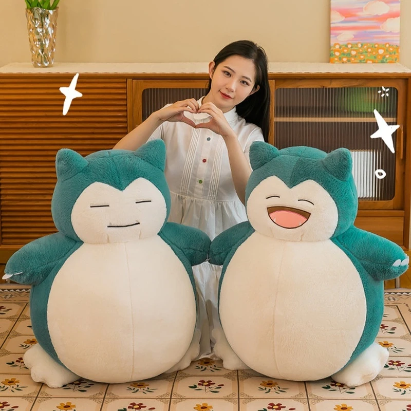 

Мягкие плюшевые игрушки PokéMon Snorlax 30/45/60 см, подушка-кукла, украшение для дома и дивана, милые аниме-персонажи, подарок для девочек на день рождения