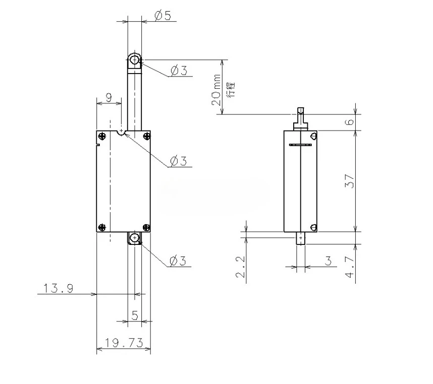 Digital Linear Steering Gear Servo Motor Cylinder Miniature Electric Push Rod Telescopic Rod for Robotic Medical Uav