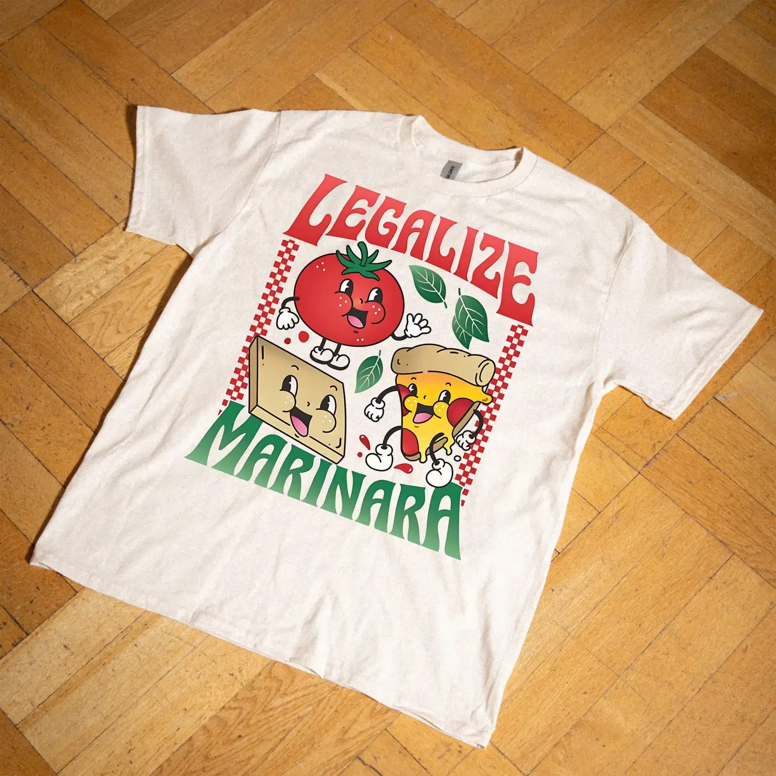 Funny Legalize Marinara Humorous Tomato Sauce T Shirt Foodie Italian Cuisine Sarcastic Food Pun Top vintage Washed