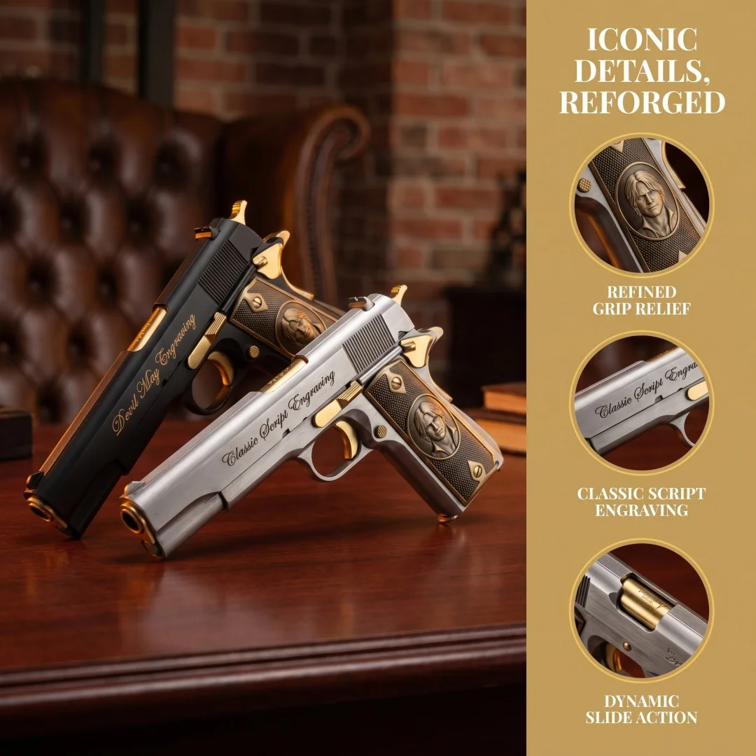 15inch PU Dante Pistol Devil May Cry 4 Anime Ebony Ivory DMC Cosplay Costume Prop DMC Gun Real Size Collection Display Toy Gift