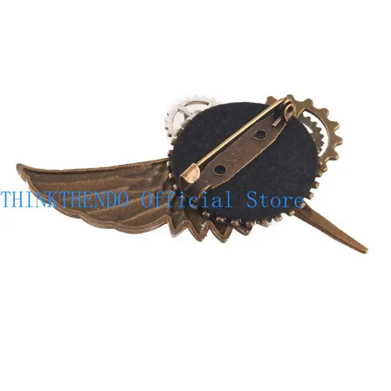 

39BB Steampunk Lapel Pin Steampunk Brooch Steampunk Badge Pin for Backpack Bag for Ja
