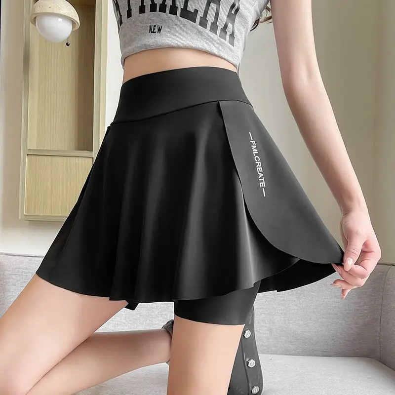 

Fake Two Piece Skirt Leggings Yoga Tennis Shorts with Pockets 3 Lengt Bike Shorts for Women Running Gym Outdoor