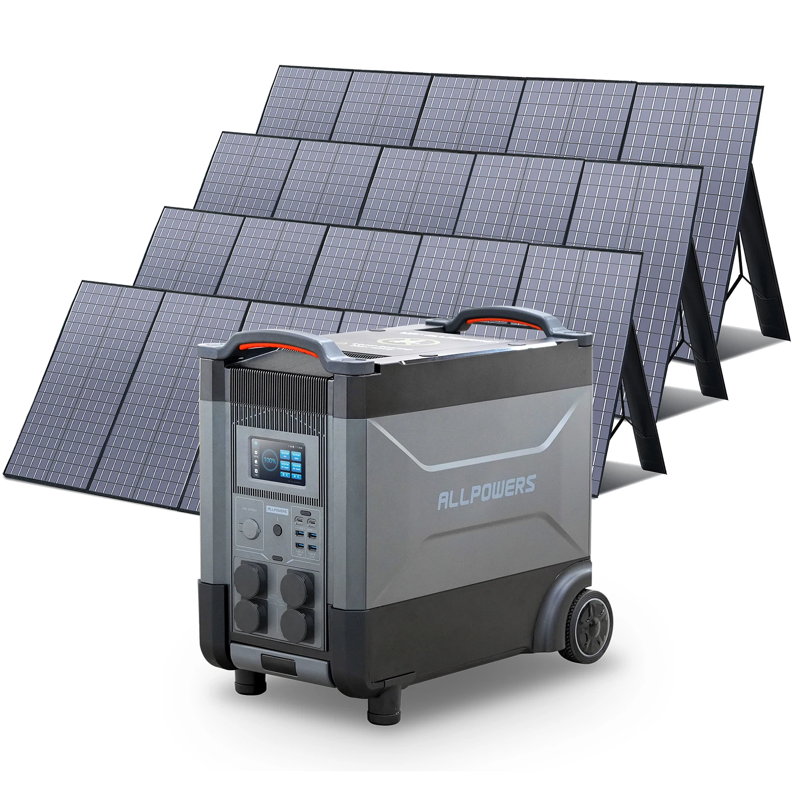 ALLPOWERS MPPT Solar Generator R4000, 4000W Portable Power Station with Solarpanel 400W 800W 1200W 1600W (Optional) for Camping