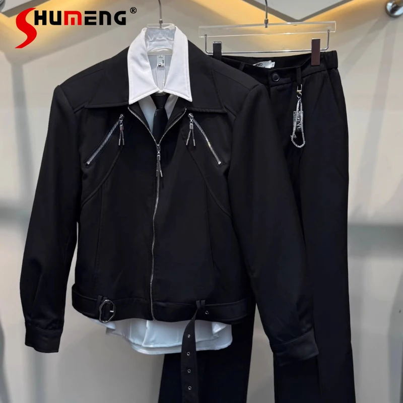 

Men's 2025 Autumn Winter New Jackets Loose Comfort High-End Stylish Shoulder Pad Design Jackets Gentleman Long Sleeve Chic Coats