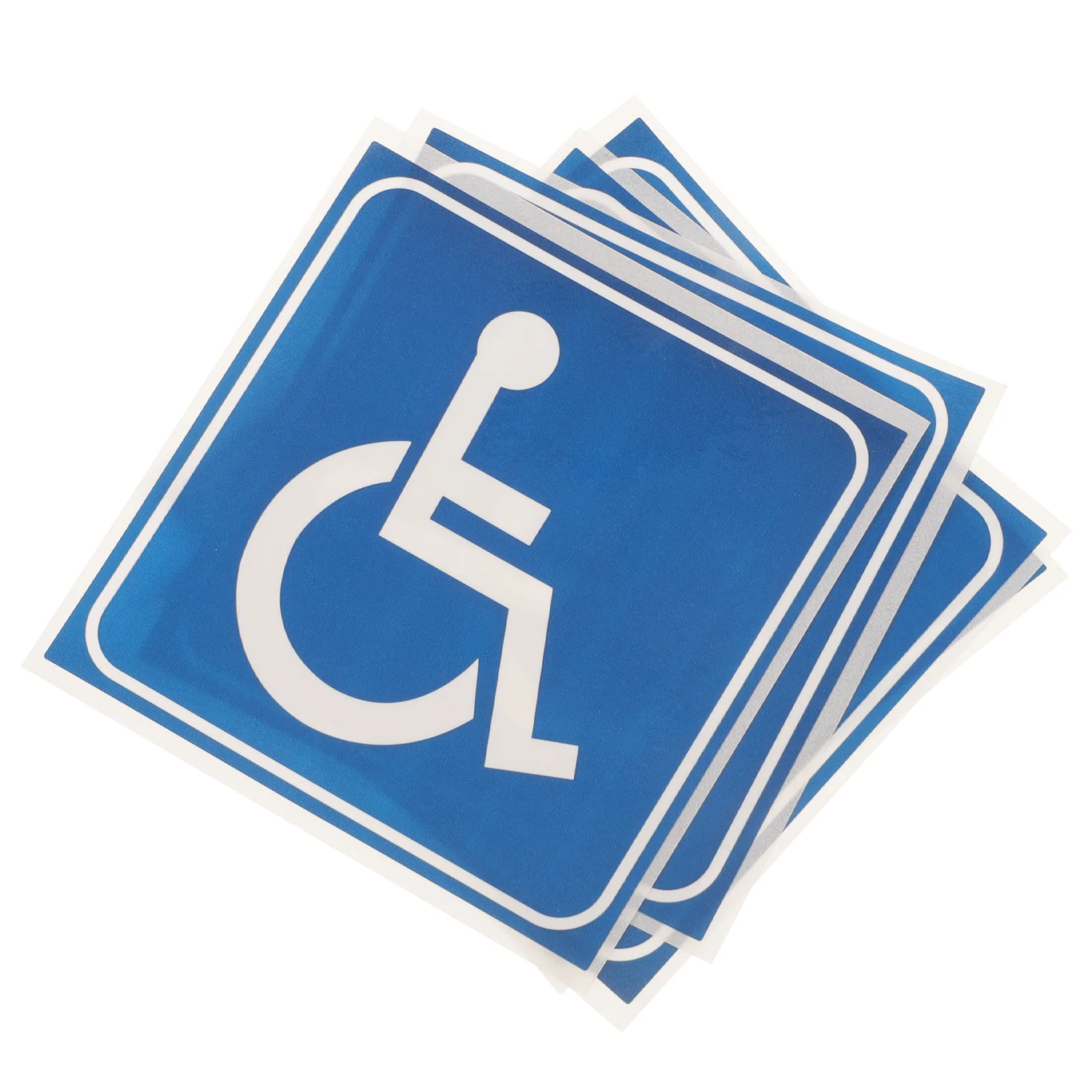 4 Sheets Disability Handicap Sign Disabled Wheelchair Sticker Decals Stickers Self Adhesive for Home Symbol The