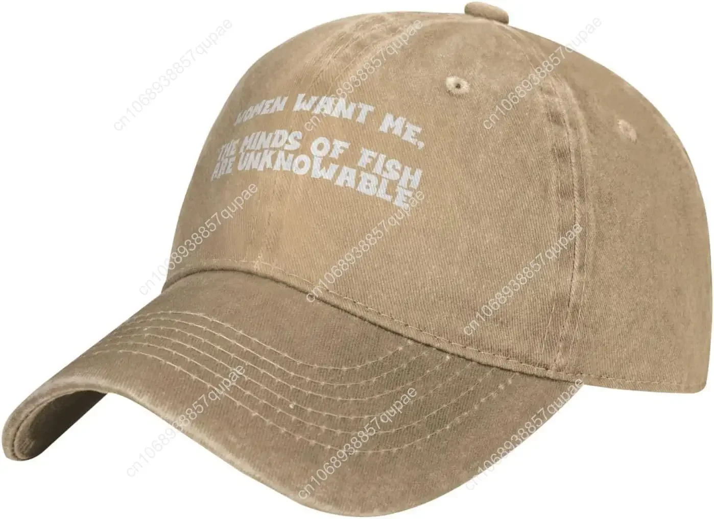 

Women Want Me,The Minds of Fish are Unknowable Baseball Hat Adjustable Original Dad Hat for Men Women,Black