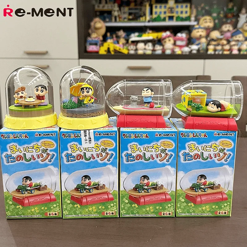 

Original Rement Crayon Shin Chan Series Chanse Sleeping Style Dolls Miniature Scene Model Ornaments Figures Peripheral gift