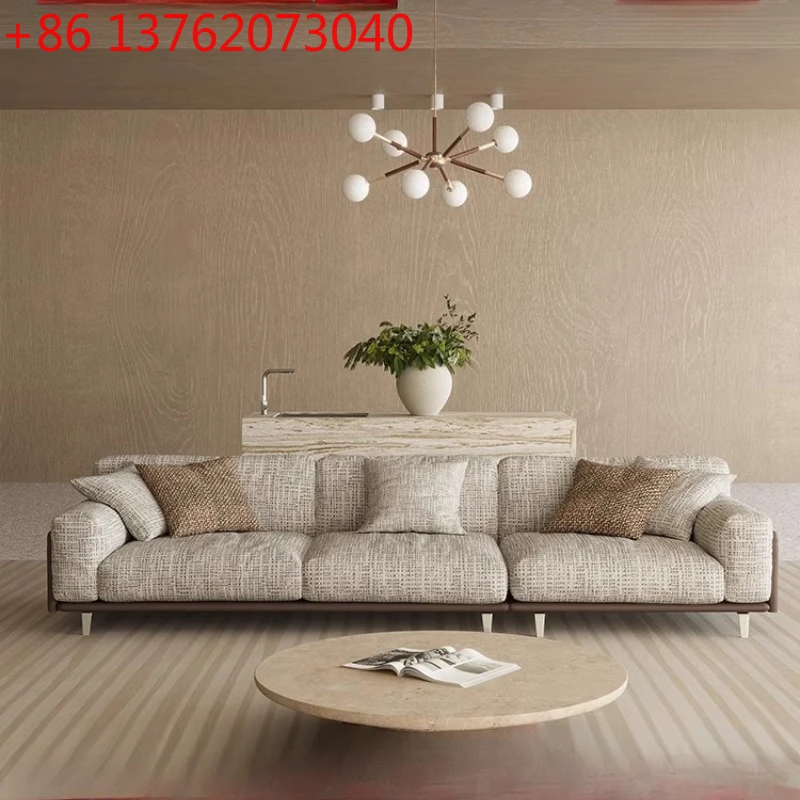 Nuevo Sofá Italiano de Diseño, Sofás Dobles de Tela Modernos Nórdicos para Sala de Estar, Puffs, Chaise Longue, Muebles para el Hogar