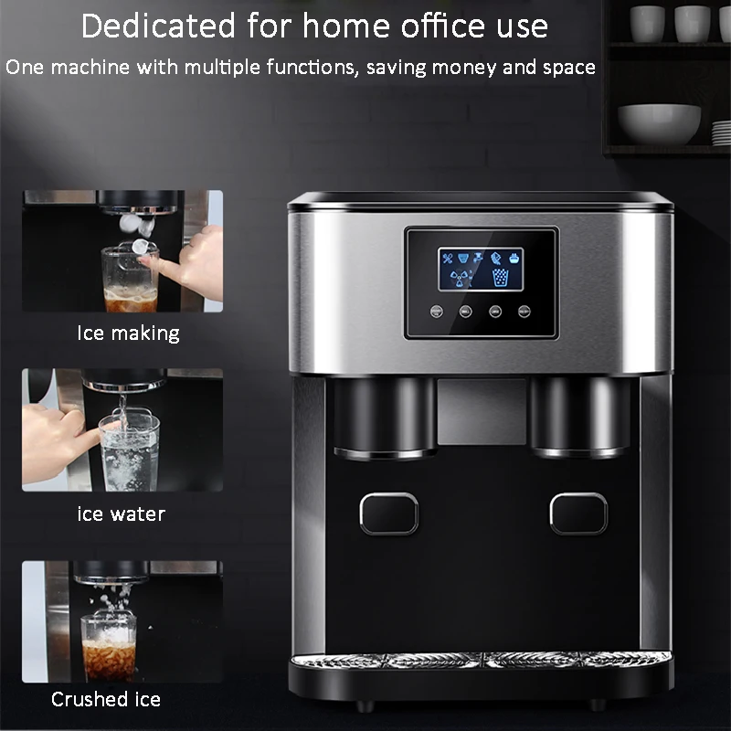 Household Milk Tea Shop Bar Desktop Portable Ice Cube Making 25kg/24h Automatic Electric Quick Ice Maker Commercial