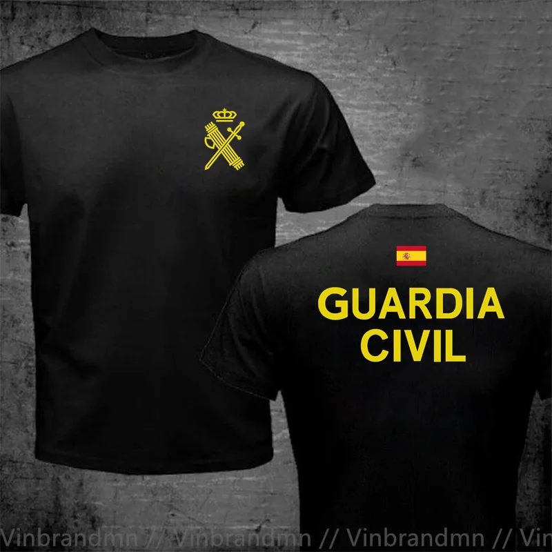 Spanish National Civil Guard Special Force Men T-shirt Summer Daily Short Sleeve O-Neck Casual 100% Cotton T Shirts Size S-6XL