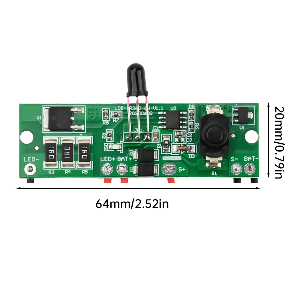 Solar Street Lamp Control Board 3.2V 3.7V Solar LED Driver Board Light Control + Remote Control Function
