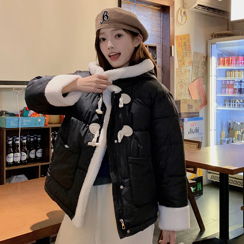 2024 Winter Women's White Jacket Parkas Warm Thicken Long Sleeve Padded Coat for Women Fashion Overcoat Streetwear 2000s Clothe