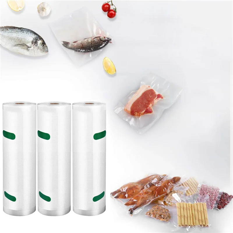 

ABUL-Вакуумные упаковщики в рулонах, 9 упаковок для экономии пищевых продуктов, сверхмощные вакуумные пакеты для хранения для приготовления пищи Sous Vide, морозильной камеры