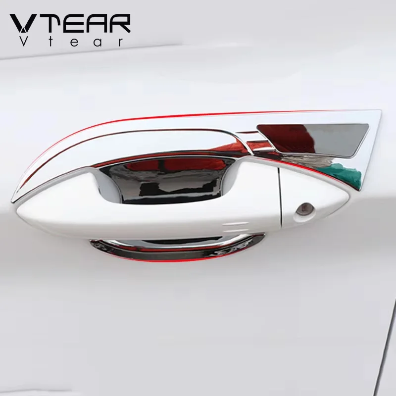 Vtear For Geely Coolray sx11 BelGee X50 exterior handle frame trim Car door handle bowl chrome styling cover accessories parts