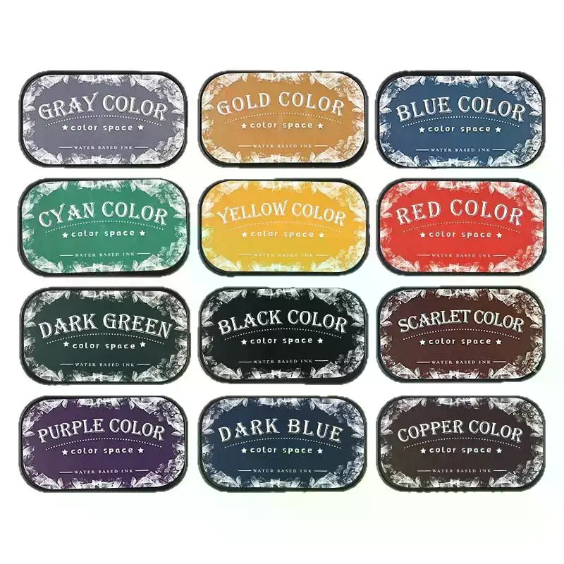 Color Space Series Inkt op waterbasis Hoge dichtheid spons Stempelkussen Planner Art Scrapbook Supplies Schoolaccessoires Briefpapier