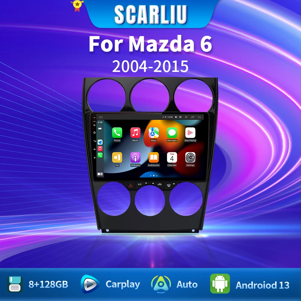 

Android 13 For Mazda 6 2004 2005 2006 2007 2008 2009 2010 - 2015 Car Radio Navigation Multimedia Player DSP WIFI+4G Auto Carplay
