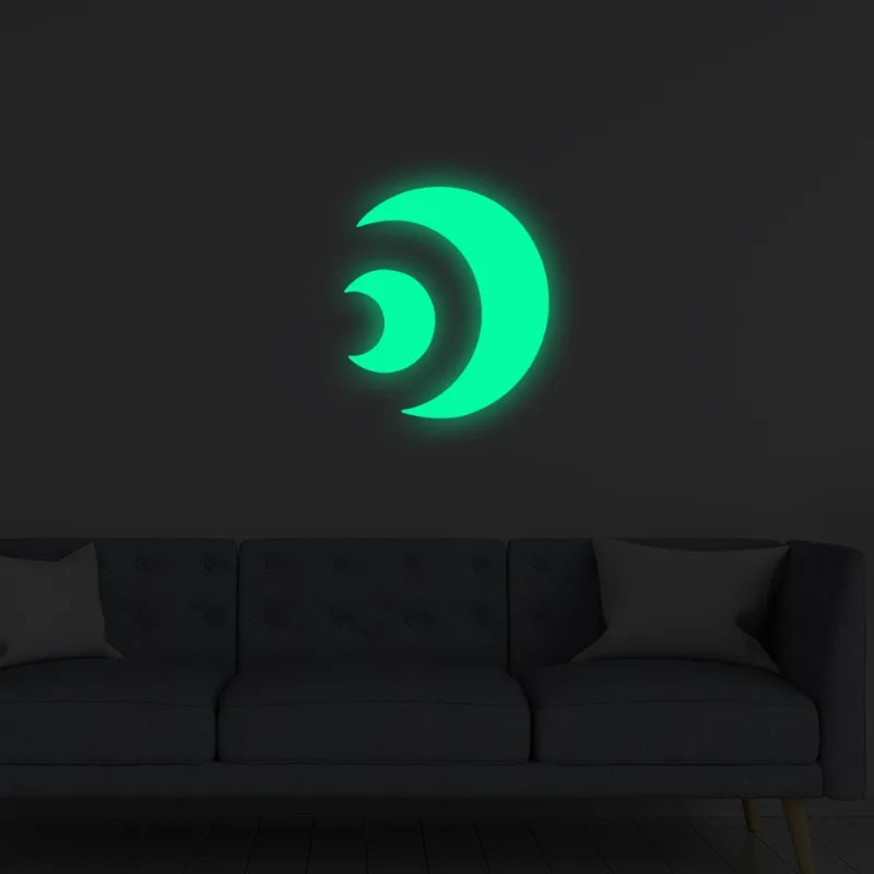 Luminous Moon Wall Sticker Kids Room Baby Nursery Home Decor Wall Sticker Glow In The Dark Bedroom Ceiling