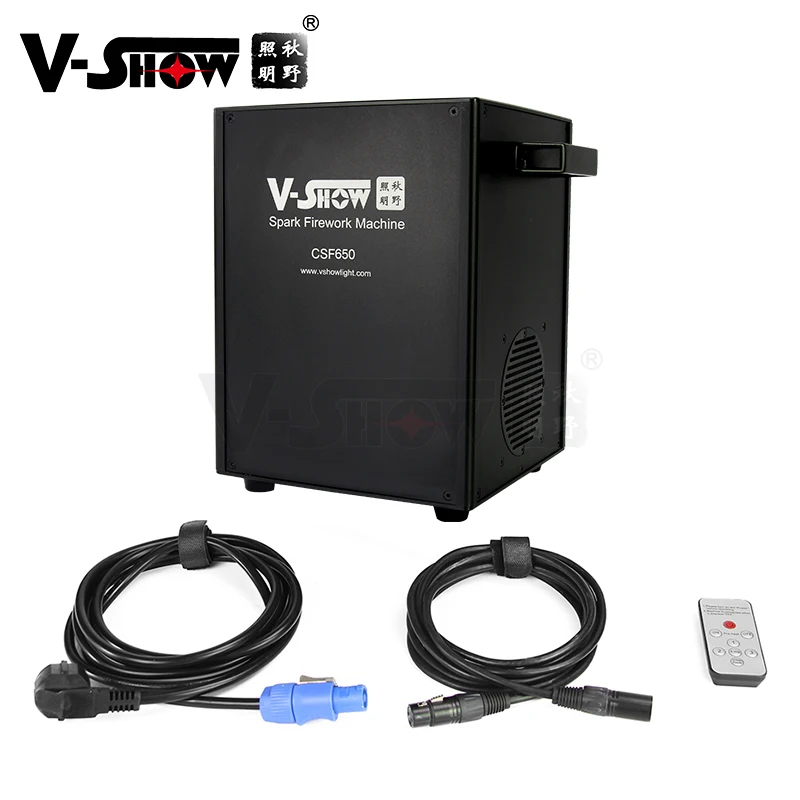 VSHOW CSF650 2pcs With Case 650W Mini Cold Spark Fountain Machine Stage Cold Pyrotechnics Sparkler Machine Fireworks