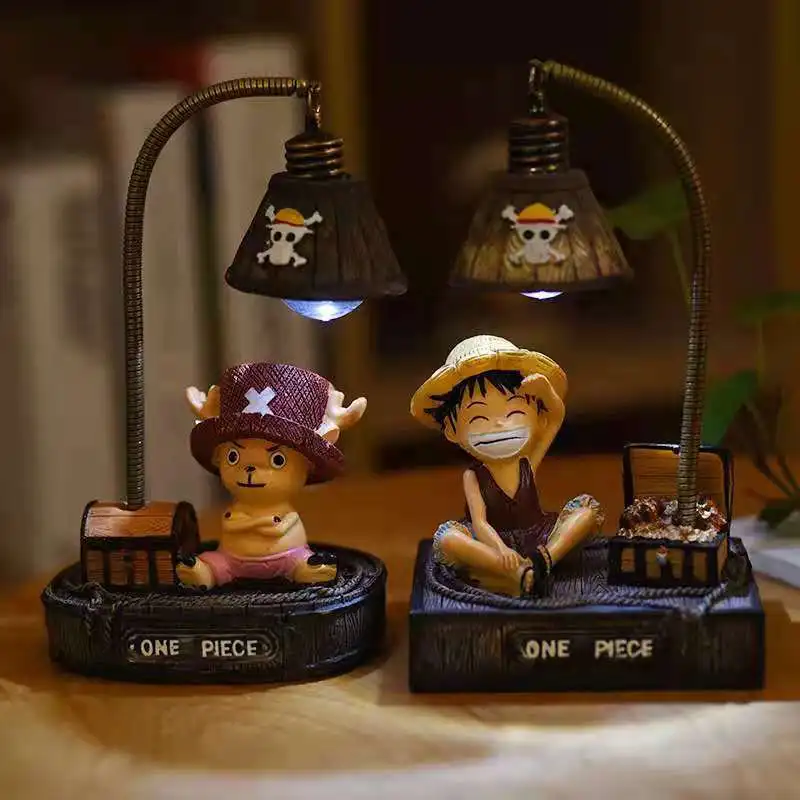 

One Piece Luffy Anime Little Night Light Kawaii Desktop Night Light Decoration Ornaments Cute Cartoon Girl Gifts Children Toys