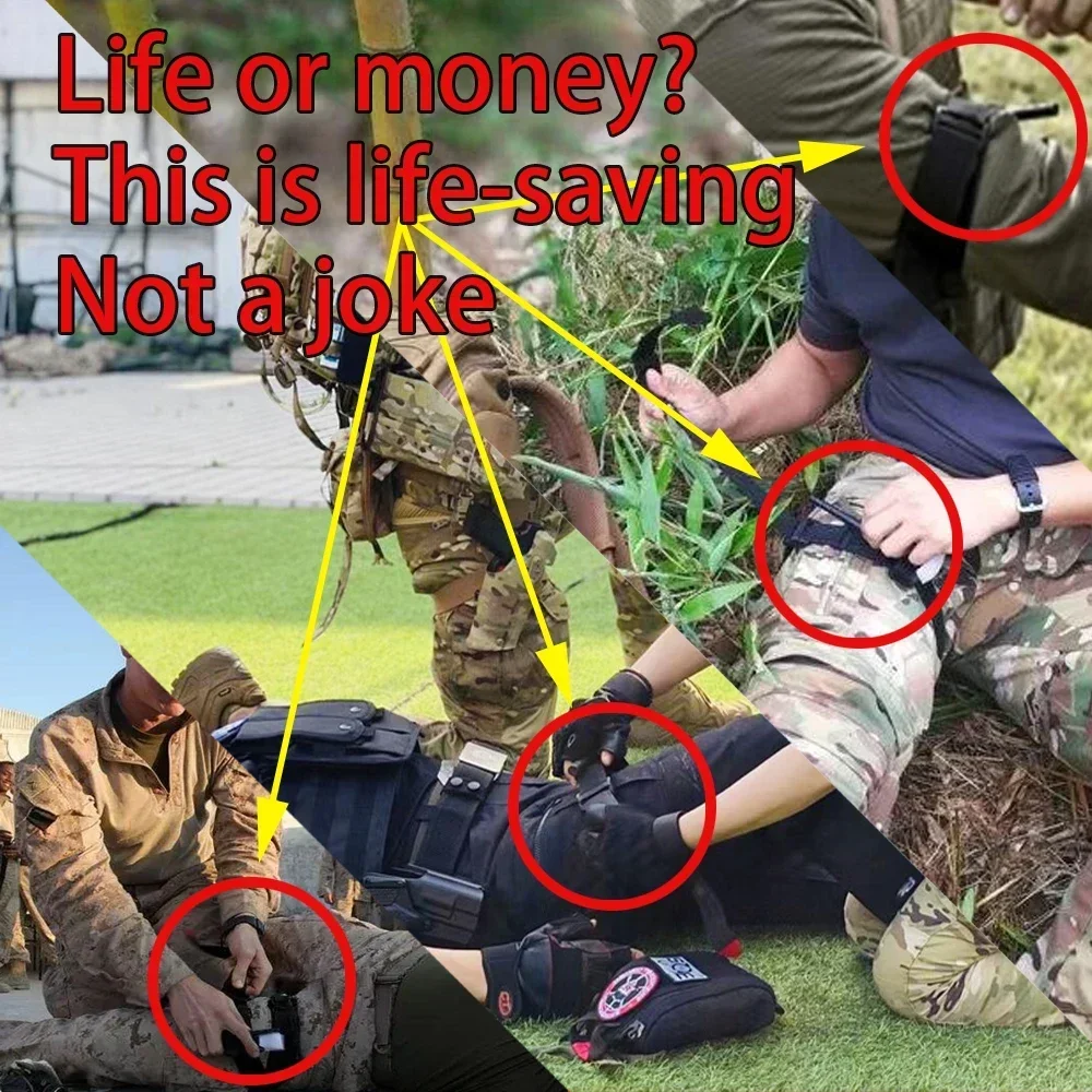 Tactical Emergency Tourniquet Aluminum Rod One-Handed Operation Spinning First-Aid Supplies Rescue Life Outdoor Survival Tool