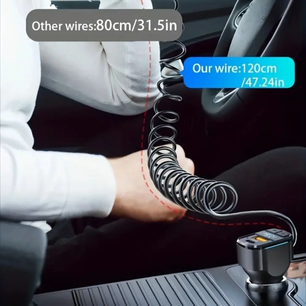 

Fast charging Mini USB Car Charger Multiple ports Compact 3-in-1 Car Charger Portable 2 USB and 1 Type C Charger Adapter Auto