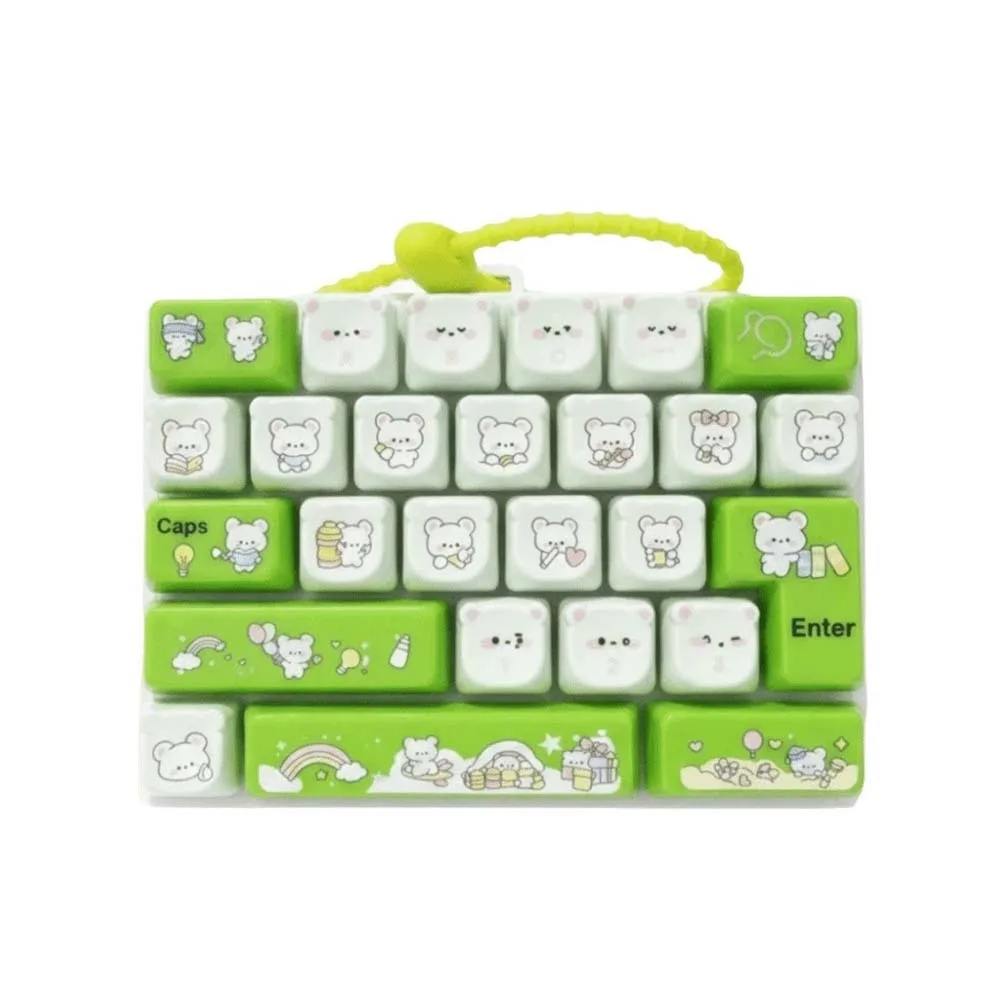 26 Mechanical Keys Keyboard Fidget Rainbow Compact Size Mini Mechanical Keypad Bright Colors Durable Plastic