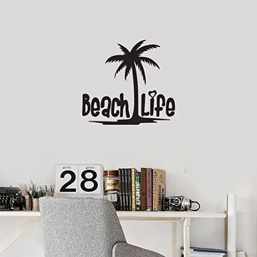 

1pc Beach Life Palm Tree Metal Iron Wall Mounted Art Home Decor Beach Theme Outdoor Wall Decor Tree Cutout Tropical Decorative