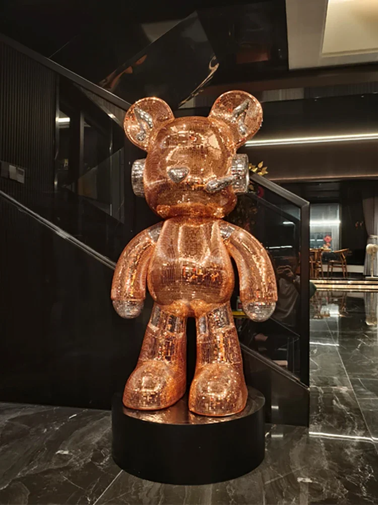 

Home Decor 81CM Bear Sculpture Bluetooth Speaker Bear Statue Art Ornament Living Room Large Floor Decorations Housewarming Gifts