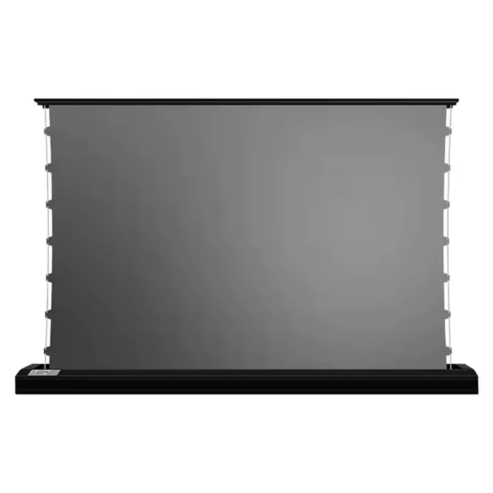 Paihao Home Cinema 72-150 Inch Electric Tension Floor Rising PET Crystal UST ALR Laser Projector Screen 3D Style 4K Motorized