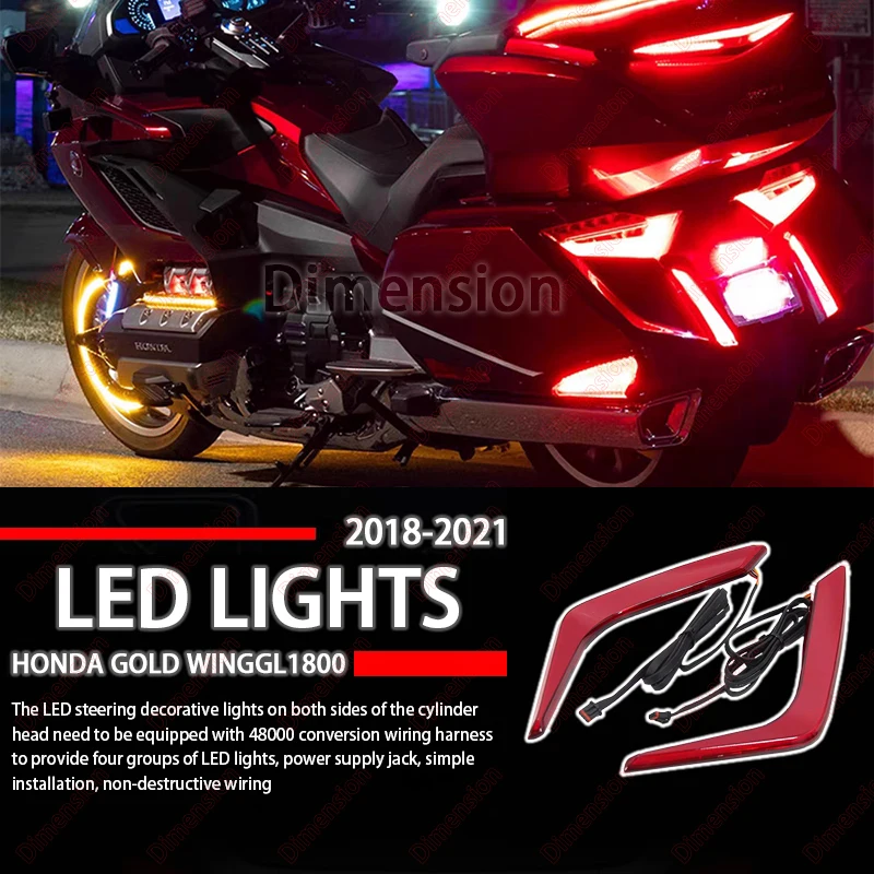 Turn Signal Gold Wing 1800 Motorcycle LED Reflctor Replacement Light Rear Saddlebag Accents Lights For Honda Goldwing GL1800 F6B