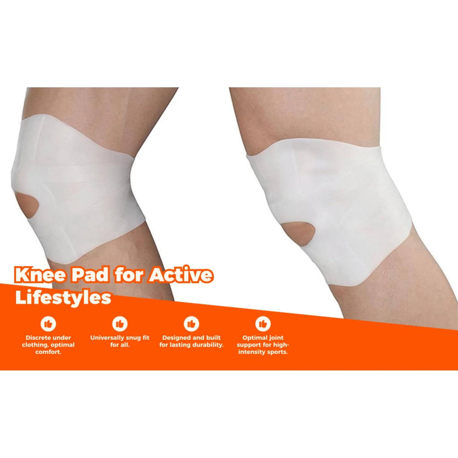 Silicone Knee Brace Wrap Breathable Gel Knee Support Pad for Hiking Walking and Long Standing Work