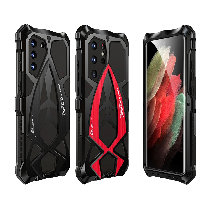 

Shockproof Armor Metal Case For Samsung Galaxy S23 S22 S24 S21 Ultra Plus 5G A52 A72 Case Aluminum Bumper Anti-Knock Phone Cover