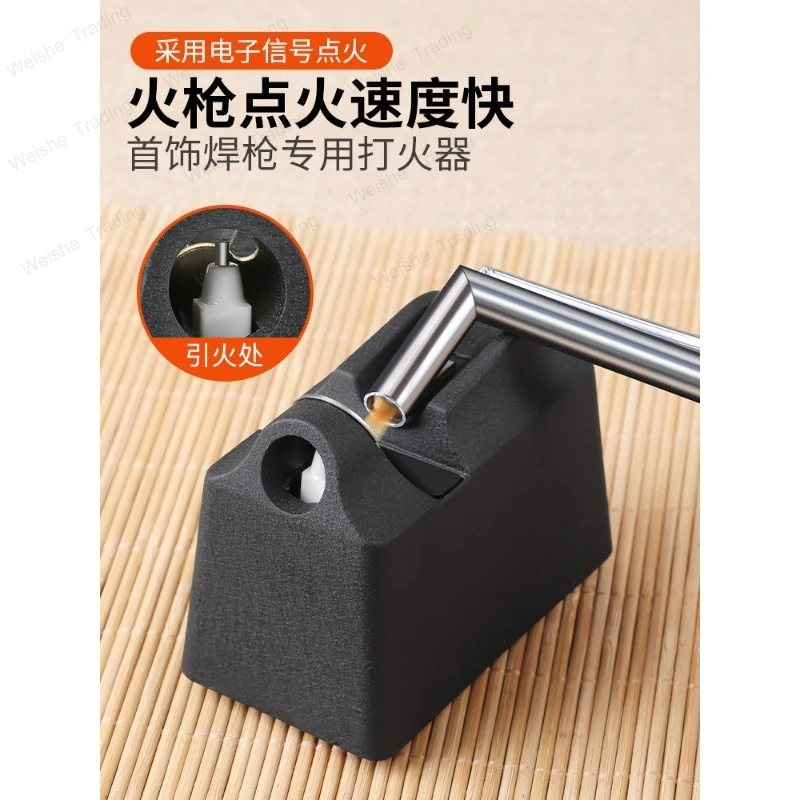 Multi-directional electronic igniter, musket fire blowing, safe and fast replacement for lighter leather tiger gold jewelry tool