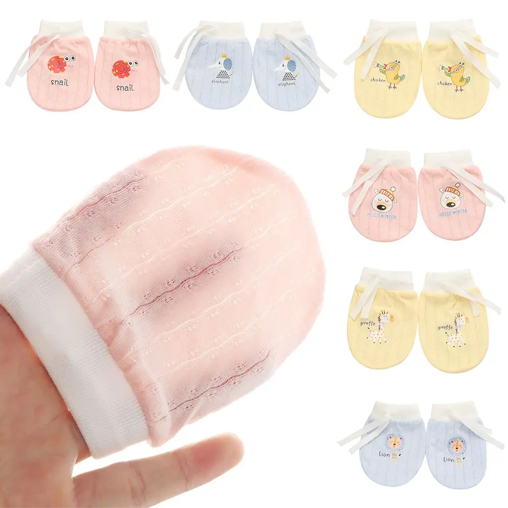 Newborn Baby Anti Scratching Gloves Summer Breathable Protection Face Scratch Mittens Infant Care Product