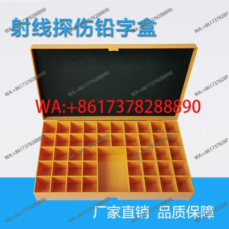 Radiographic Flaw Detection Type Box, NDT Plastic Storage Alphanumeric Finishing Red Orange NDT Industrial Radiation