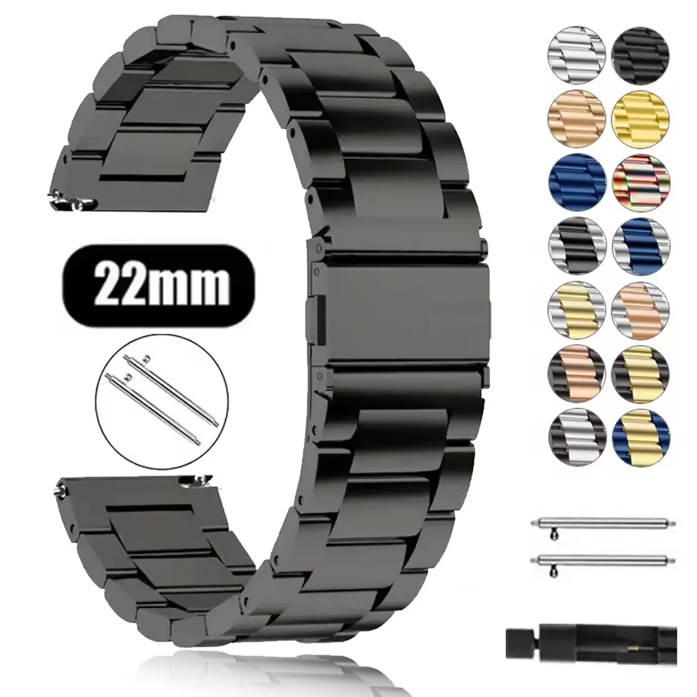 22mm Metallarmband für Redmi Watch 5 Active/Lite Edelstahl Business-Style Armband für Amazfit Active Max/Balance/CMF Watch 3Pro