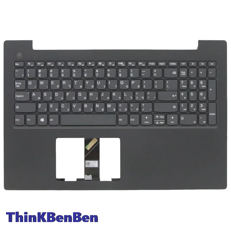 HB Hebrew (IL Israel) Iron Gray Keyboard Upper Case Palmrest Shell Cover For Lenovo Ideapad V130 15 15IKB 15IGM 5CB0R28198