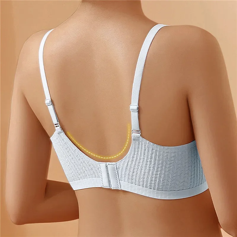 Woman Summer Laser Cut Seamless Wireless Push Up Bra Basic Crop Top Por Mayor Padded Women Brassier Ice Silk Seamless Bra