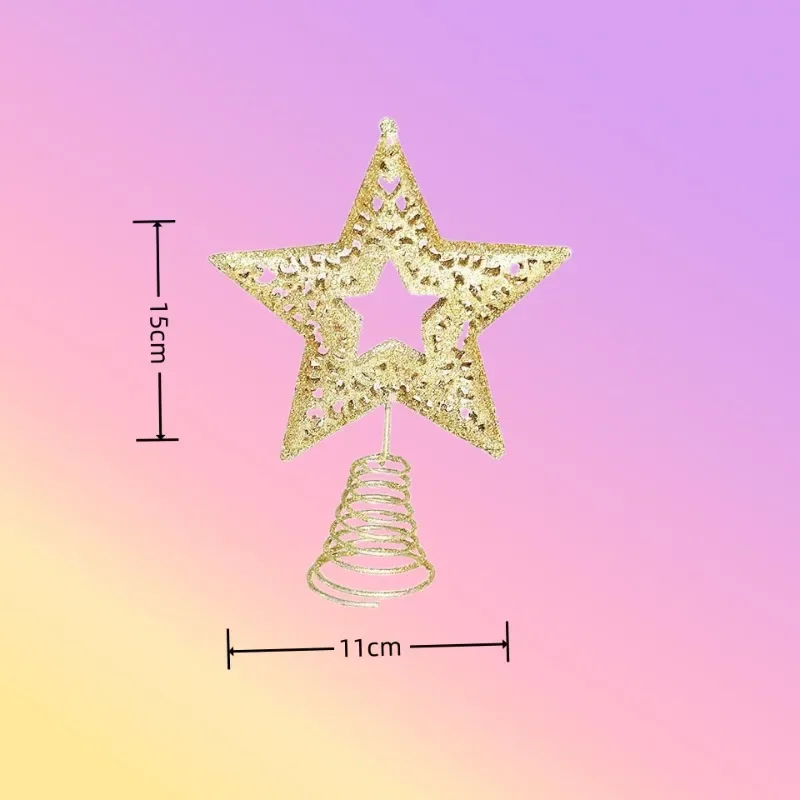 

Christmas Tree Top Star Decoration Pentagram New Iron Pentagram Decoration Love Angel Home Decoration Wholesale