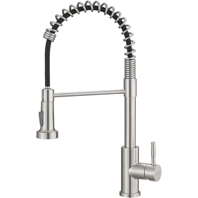 

Kitchen Faucet with Pull Down Sprayer Single Hole Stainless Steel Sink Faucet, Suitable for Farmhouses,Laundry Room,and Campers.